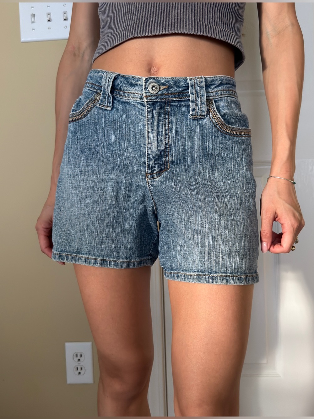 Faded Glory Medium Wash Denim Shorts